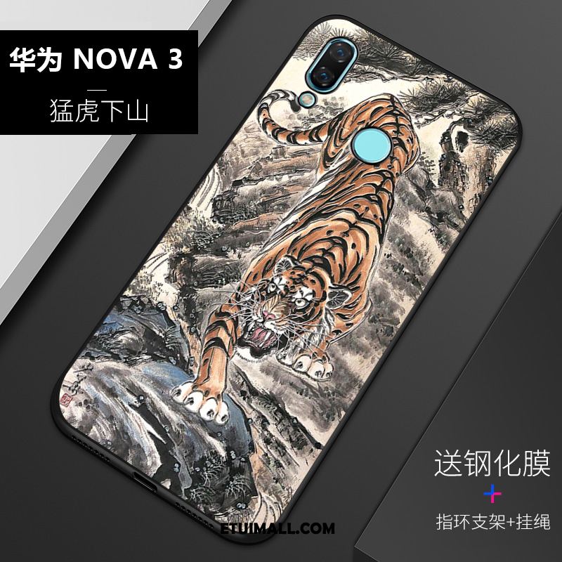 Etui Huawei Nova 3 Silikonowe All Inclusive Nubuku Miękki Relief Pokrowce Tanie