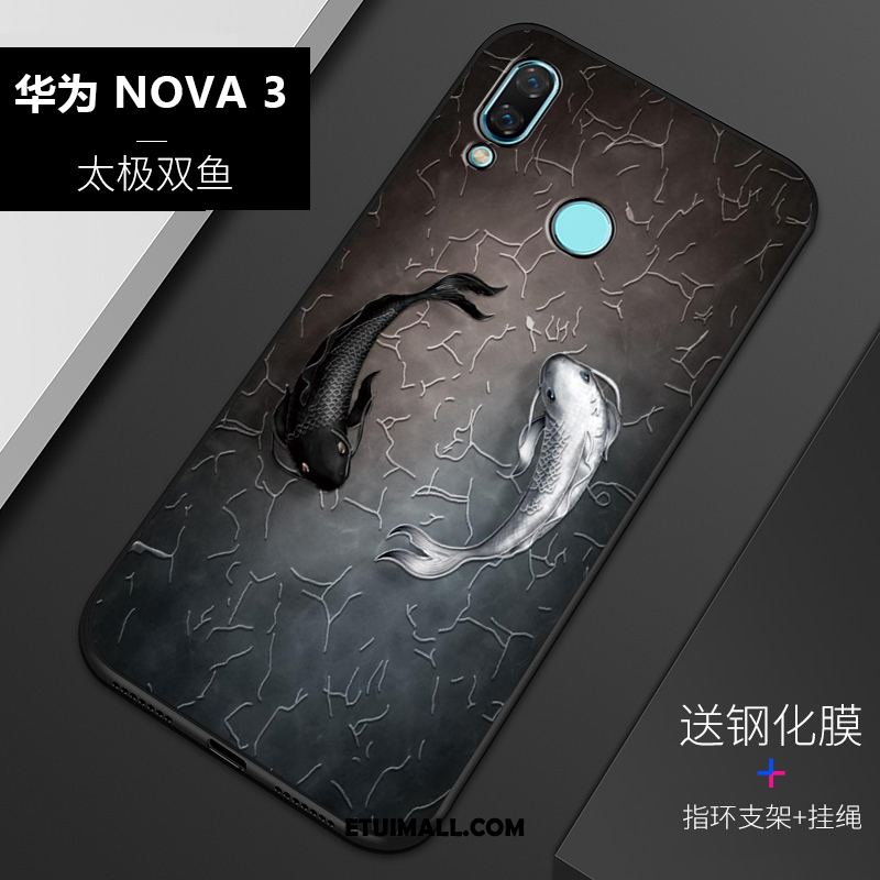 Etui Huawei Nova 3 Silikonowe All Inclusive Nubuku Miękki Relief Pokrowce Tanie