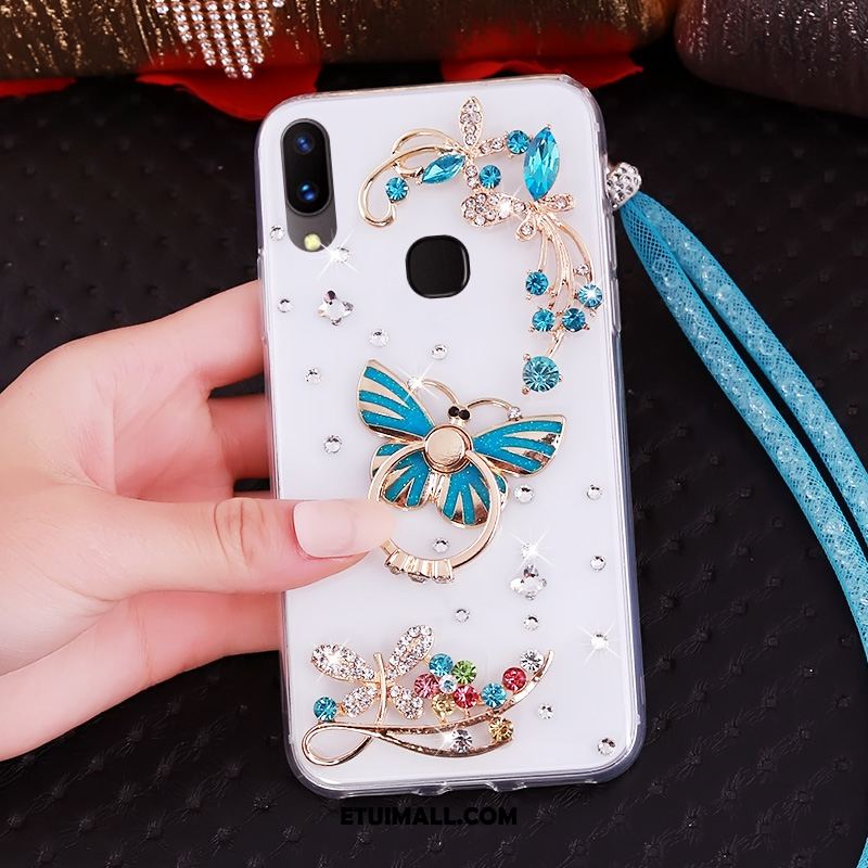 Etui Huawei Nova 3 Silikonowe Rhinestone Niebieski Ochraniacz Wiszące Ozdoby Obudowa Oferta