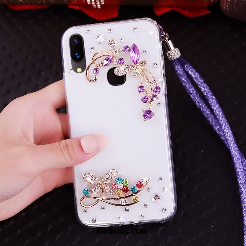 Etui Huawei Nova 3 Silikonowe Rhinestone Niebieski Ochraniacz Wiszące Ozdoby Obudowa Oferta