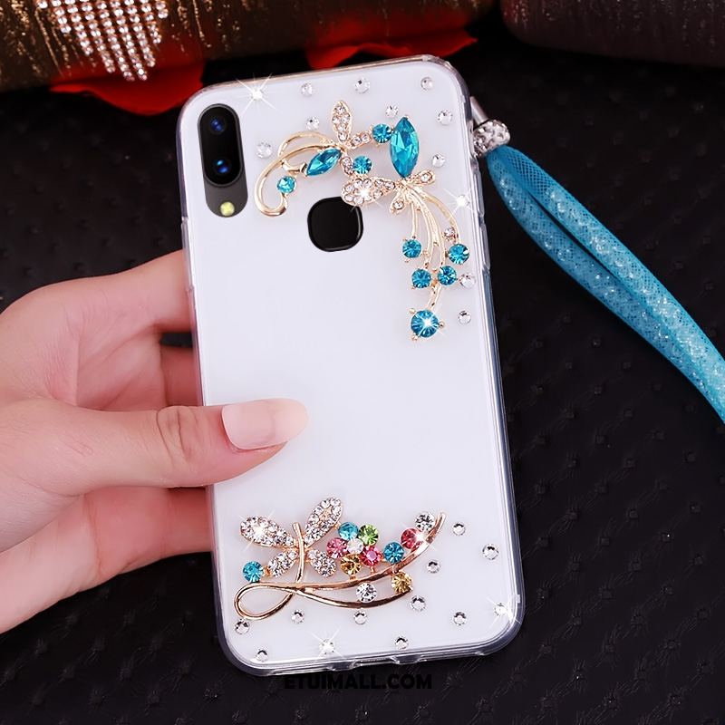 Etui Huawei Nova 3 Silikonowe Rhinestone Niebieski Ochraniacz Wiszące Ozdoby Obudowa Oferta