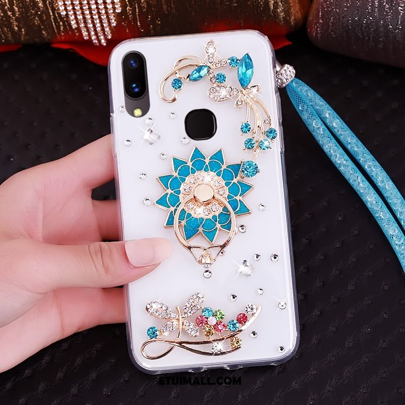 Etui Huawei Nova 3 Silikonowe Rhinestone Niebieski Ochraniacz Wiszące Ozdoby Obudowa Oferta