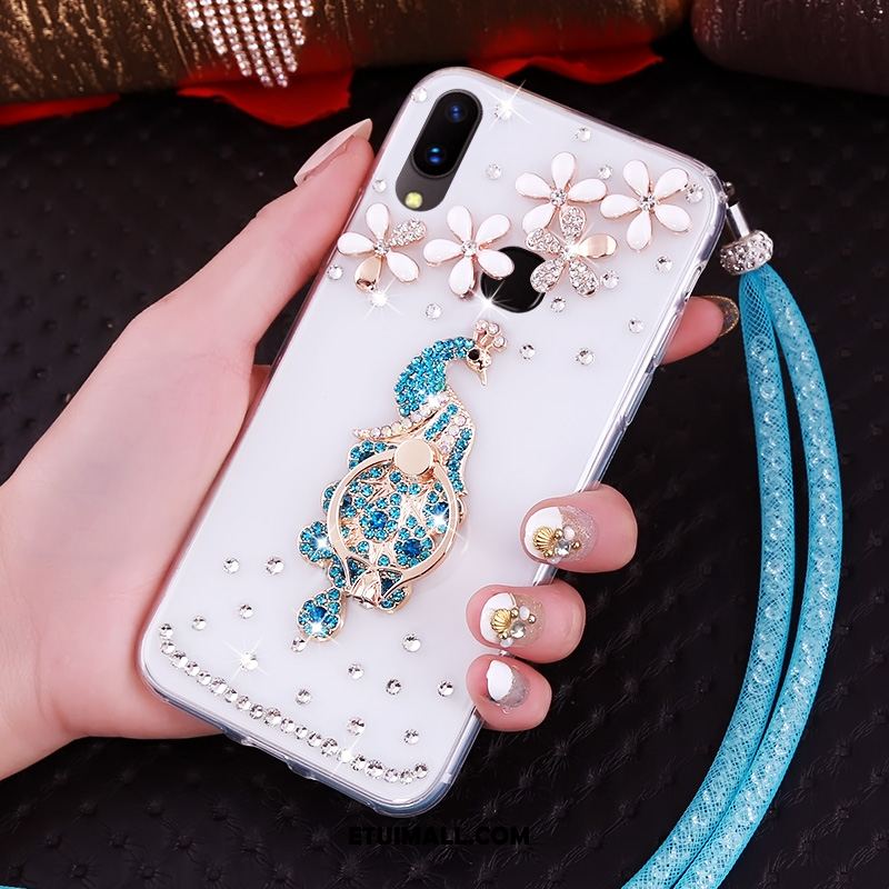 Etui Huawei Nova 3 Silikonowe Rhinestone Niebieski Ochraniacz Wiszące Ozdoby Obudowa Oferta