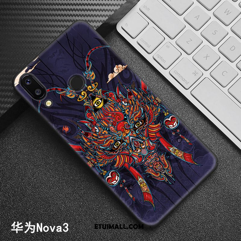 Etui Huawei Nova 3 Trudno Telefon Komórkowy Relief Wzór Chiński Styl Futerał Tanie