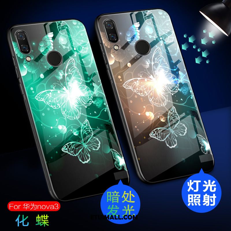 Etui Huawei Nova 3 Zielony Miękki Kreatywne Szkło Anti-fall Futerał Tanie