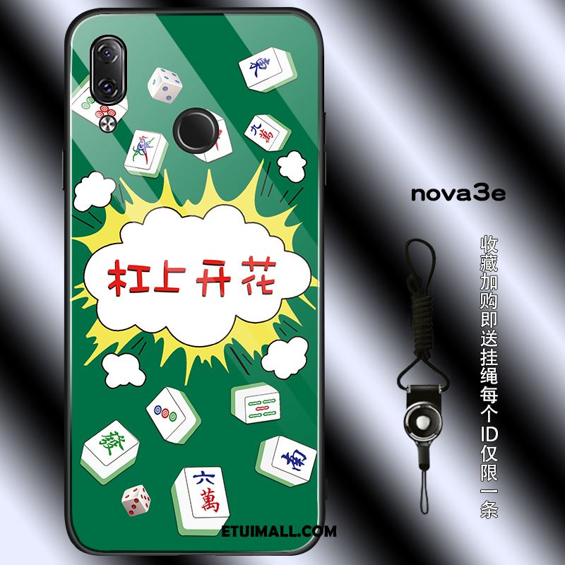 Etui Huawei Nova 3e Ochraniacz Wiszące Ozdoby Silikonowe Zielony All Inclusive Futerał Online