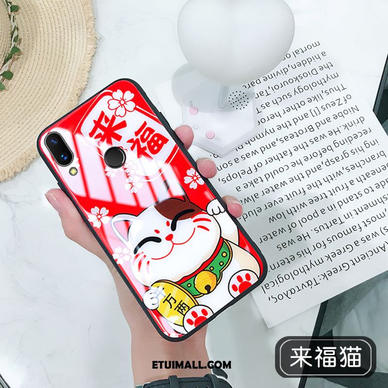 Etui Huawei Nova 3i Czerwony Netto Osobowość Cienkie All Inclusive Lustro Futerał Tanie