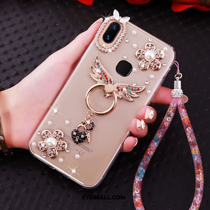 Etui Huawei Nova 3i Rhinestone Ring Anti-fall Złoto Wiszące Ozdoby Futerał Tanie