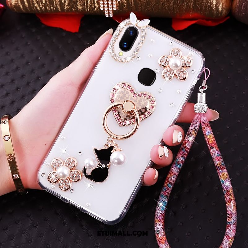 Etui Huawei Nova 3i Rhinestone Ring Anti-fall Złoto Wiszące Ozdoby Futerał Tanie