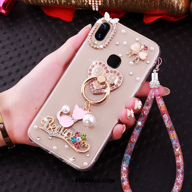 Etui Huawei Nova 3i Rhinestone Ring Anti-fall Złoto Wiszące Ozdoby Futerał Tanie