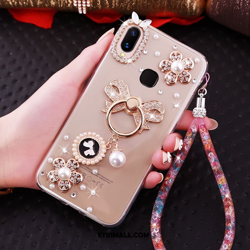 Etui Huawei Nova 3i Rhinestone Ring Anti-fall Złoto Wiszące Ozdoby Futerał Tanie