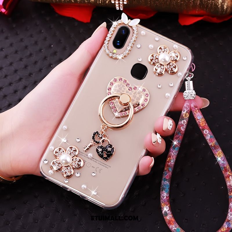 Etui Huawei Nova 3i Rhinestone Ring Anti-fall Złoto Wiszące Ozdoby Futerał Tanie