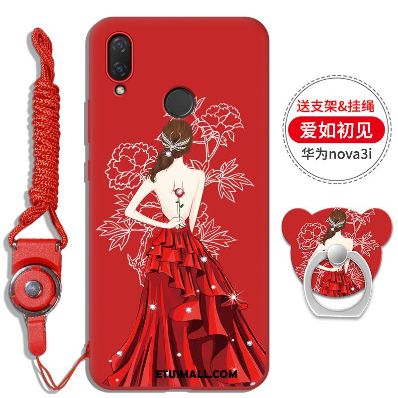 Etui Huawei Nova 3i Ring Telefon Komórkowy Wisząca Szyja Wspornik Rhinestone Pokrowce Kup