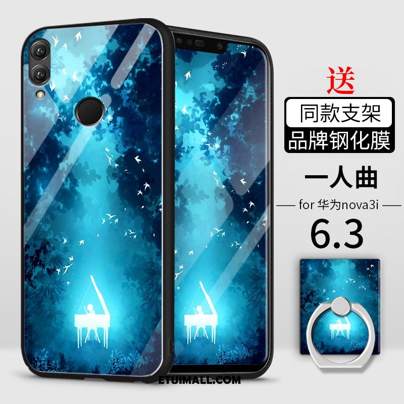 Etui Huawei Nova 3i Szkło Hartowane Kreatywne Miękki Silikonowe Anti-fall Futerał Dyskont