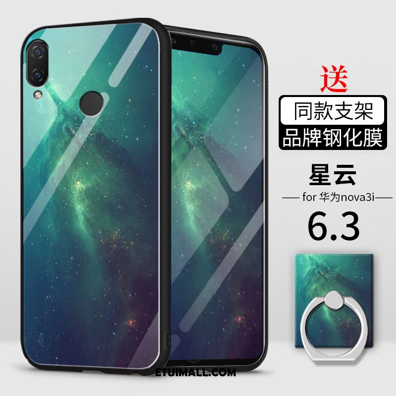 Etui Huawei Nova 3i Szkło Hartowane Kreatywne Miękki Silikonowe Anti-fall Futerał Dyskont