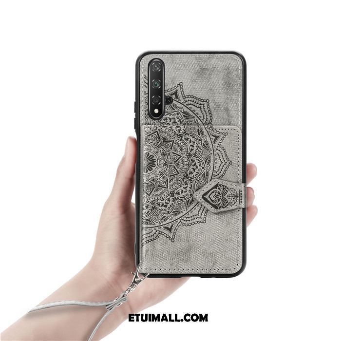 Etui Huawei Nova 5t Płótno Portfel Czerwony Telefon Komórkowy Karta Pokrowce Kup