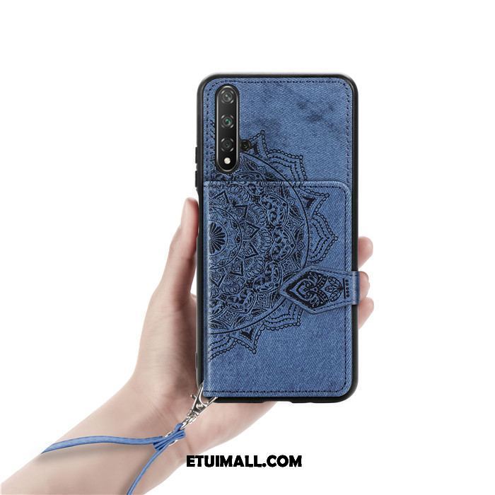 Etui Huawei Nova 5t Płótno Portfel Czerwony Telefon Komórkowy Karta Pokrowce Kup