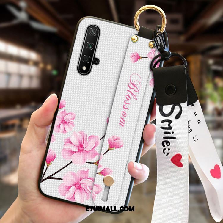 Etui Huawei Nova 5t Silikonowe Anti-fall Telefon Komórkowy Różowe Moda Futerał Online