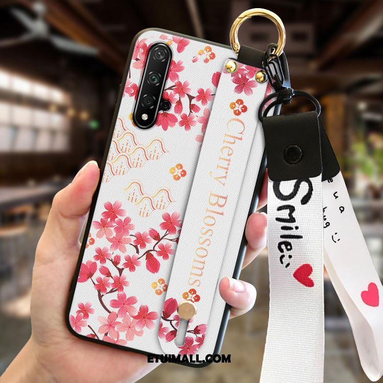 Etui Huawei Nova 5t Silikonowe Anti-fall Telefon Komórkowy Różowe Moda Futerał Online