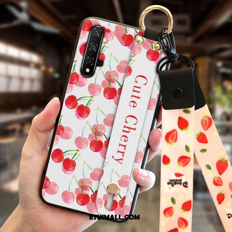 Etui Huawei Nova 5t Silikonowe Anti-fall Telefon Komórkowy Różowe Moda Futerał Online