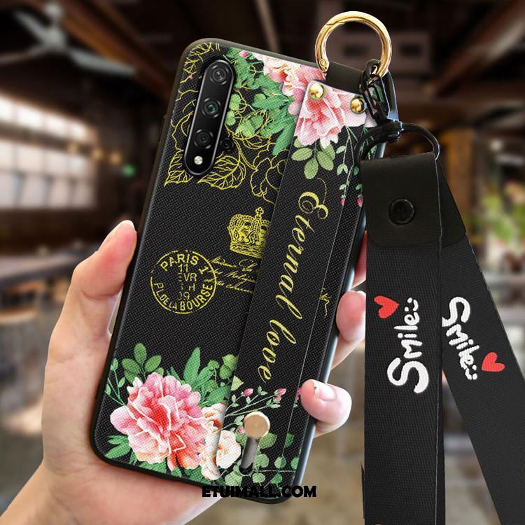 Etui Huawei Nova 5t Silikonowe Anti-fall Telefon Komórkowy Różowe Moda Futerał Online