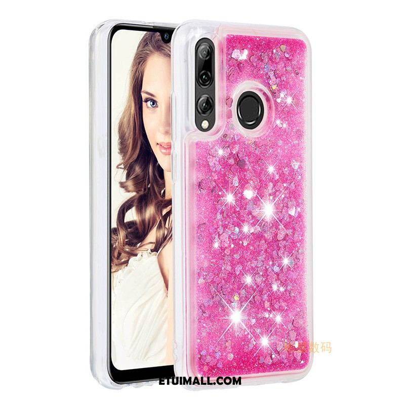 Etui Huawei P Smart+ 2019 Purpurowy Quicksand Motyl Miękki Tendencja Pokrowce Kup