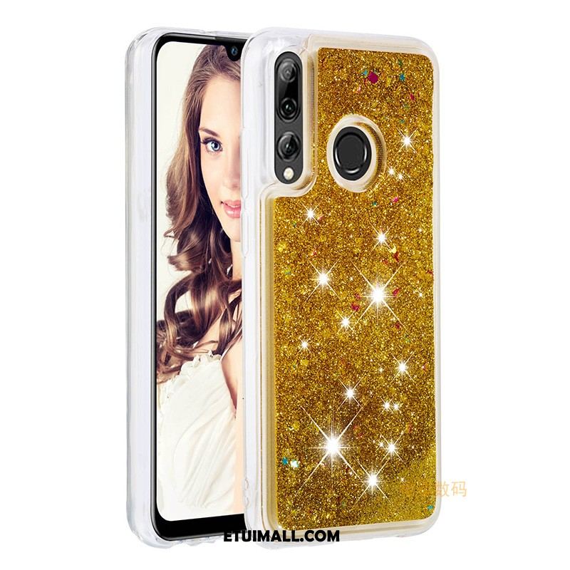 Etui Huawei P Smart+ 2019 Purpurowy Quicksand Motyl Miękki Tendencja Pokrowce Kup