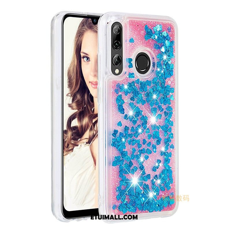 Etui Huawei P Smart+ 2019 Purpurowy Quicksand Motyl Miękki Tendencja Pokrowce Kup