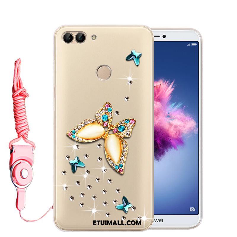 Etui Huawei P Smart Anti-fall Silikonowe Ochraniacz Rhinestone Przezroczysty Obudowa Tanie