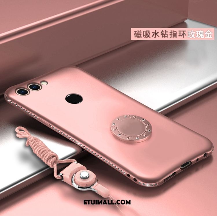 Etui Huawei P Smart Czerwony Telefon Komórkowy Rhinestone Anti-fall Miękki Pokrowce Dyskont