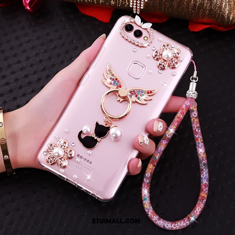 Etui Huawei P Smart Przezroczysty Telefon Komórkowy Miękki Rhinestone Ochraniacz Obudowa Dyskont