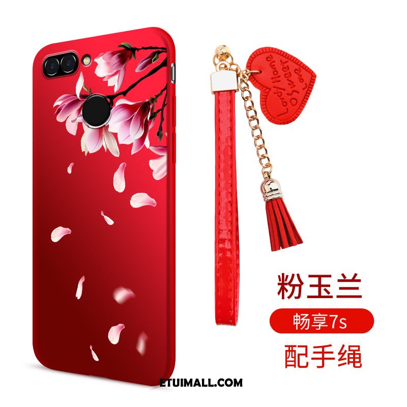 Etui Huawei P Smart Silikonowe Miękki Czerwony Telefon Komórkowy Anti-fall Obudowa Sklep