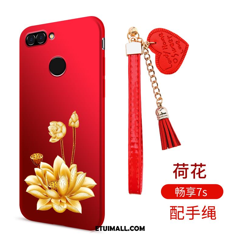 Etui Huawei P Smart Silikonowe Miękki Czerwony Telefon Komórkowy Anti-fall Obudowa Sklep