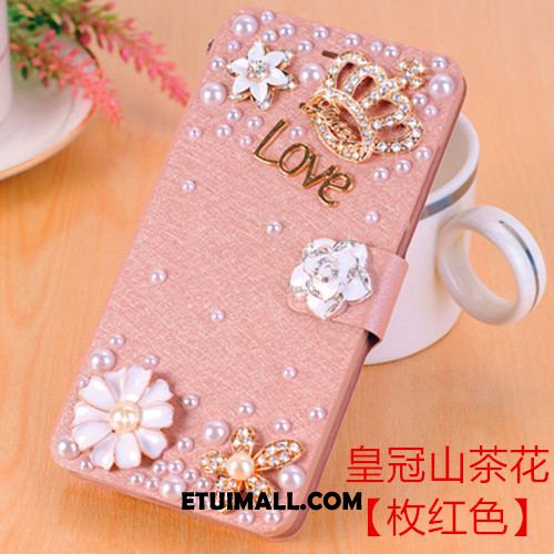 Etui Huawei P10 Klapa Rhinestone Anti-fall Ochraniacz Czerwony Obudowa Online