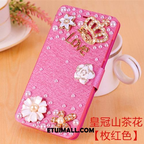 Etui Huawei P10 Klapa Rhinestone Anti-fall Ochraniacz Czerwony Obudowa Online