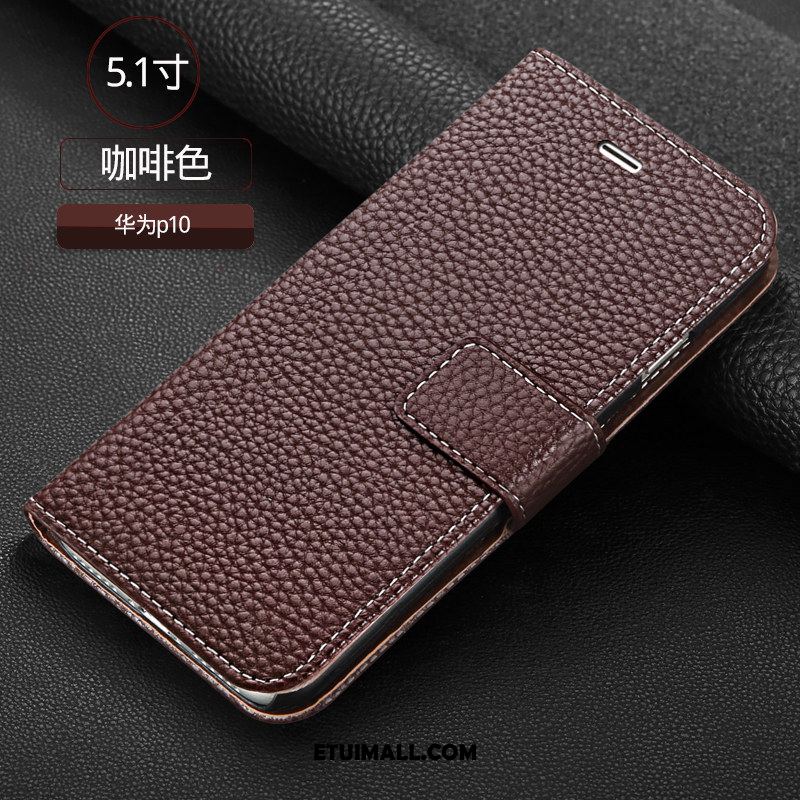 Etui Huawei P10 Klapa Skórzany Futerał Ochraniacz Brązowy Filmy Futerał Online