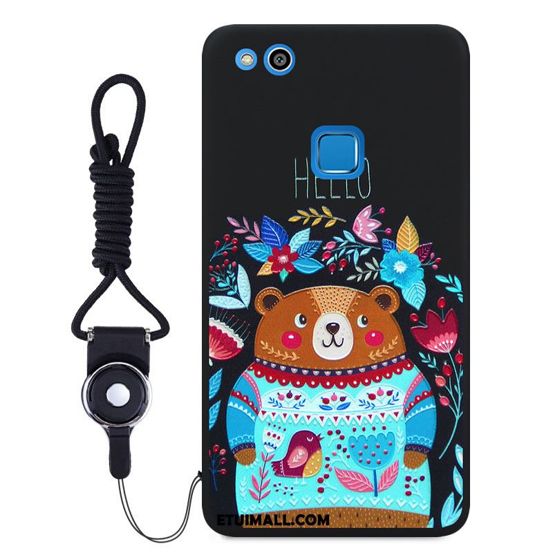 Etui Huawei P10 Lite Czarny Ochraniacz Telefon Komórkowy Młodzież Relief Obudowa Sklep