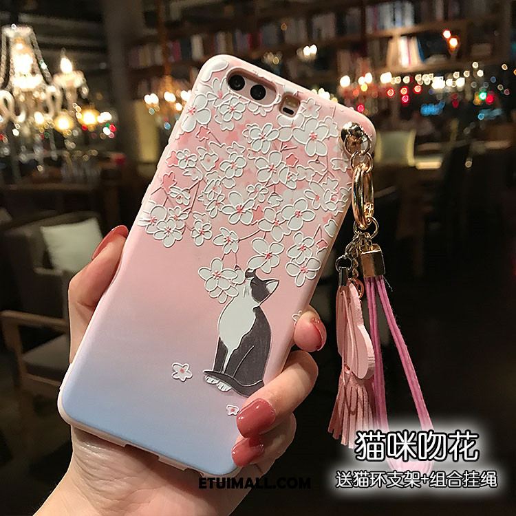 Etui Huawei P10 Plus Nubuku Truskawka Jasny Proszek Relief Obudowa Oferta