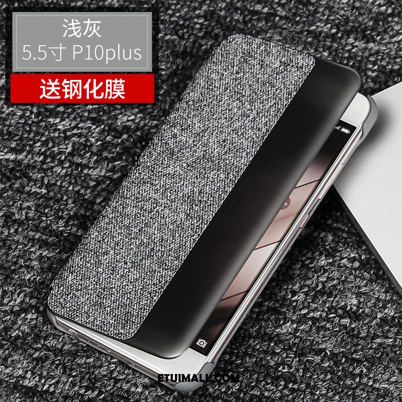 Etui Huawei P10 Plus Skórzany Futerał Telefon Komórkowy Oryginalne Klapa Szary Pokrowce Sprzedam