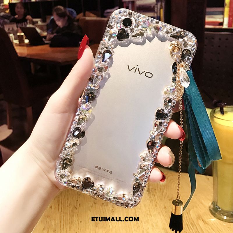 Etui Huawei P10 Plus Z Frędzlami Biały Granica Nowy Rhinestone Pokrowce Sklep