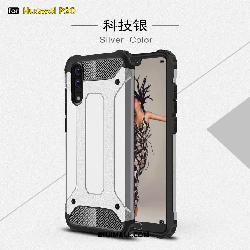 Etui Huawei P20 Akcesoria Biały Trzy Mechanizmy Obronne Anti-fall All Inclusive Pokrowce Kupię