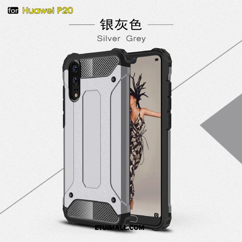 Etui Huawei P20 Akcesoria Biały Trzy Mechanizmy Obronne Anti-fall All Inclusive Pokrowce Kupię