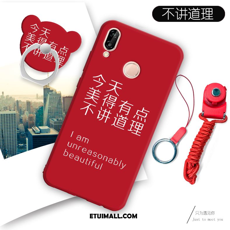 Etui Huawei P20 Lite Czerwony Miękki Telefon Komórkowy Ochraniacz Obudowa Oferta