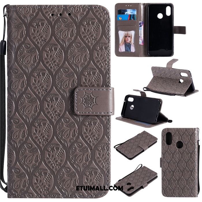 Etui Huawei P20 Lite Relief Silikonowe Szary Anti-fall Ochraniacz Pokrowce Tanie