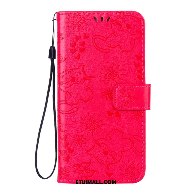 Etui Huawei P20 Lite Skórzany Futerał Kreskówka Telefon Komórkowy Różowe Anti-fall Pokrowce Online