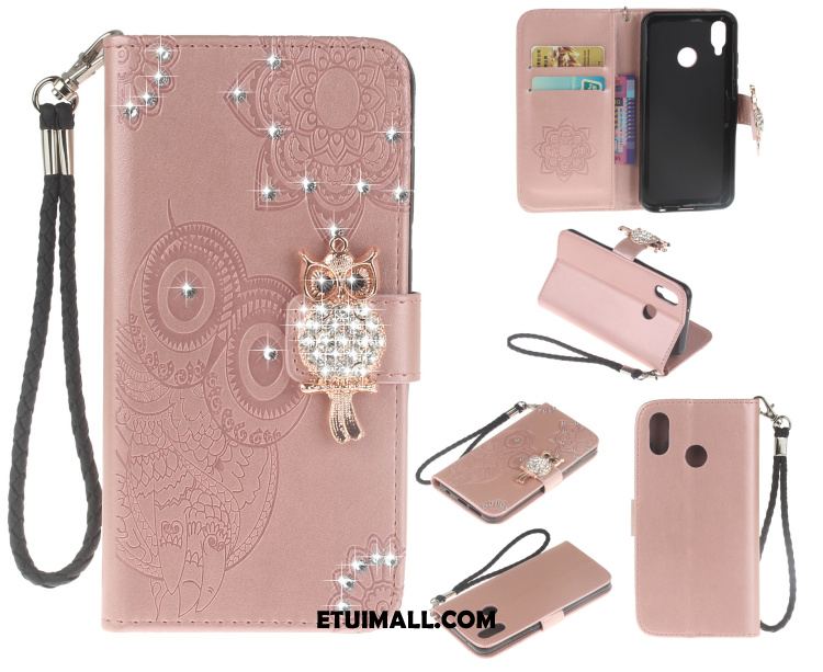 Etui Huawei P20 Lite Skórzany Futerał Rhinestone Wiszące Ozdoby Ochraniacz Kotek Pokrowce Oferta