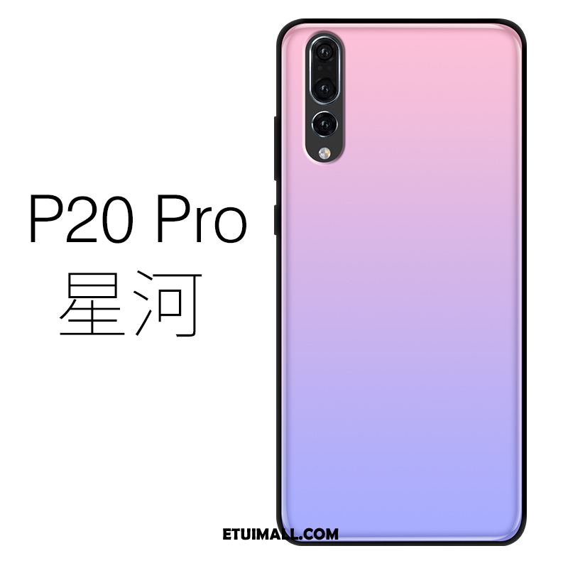 Etui Huawei P20 Pro Cienkie Silikonowe Szkło Purpurowy Telefon Komórkowy Pokrowce Tanie