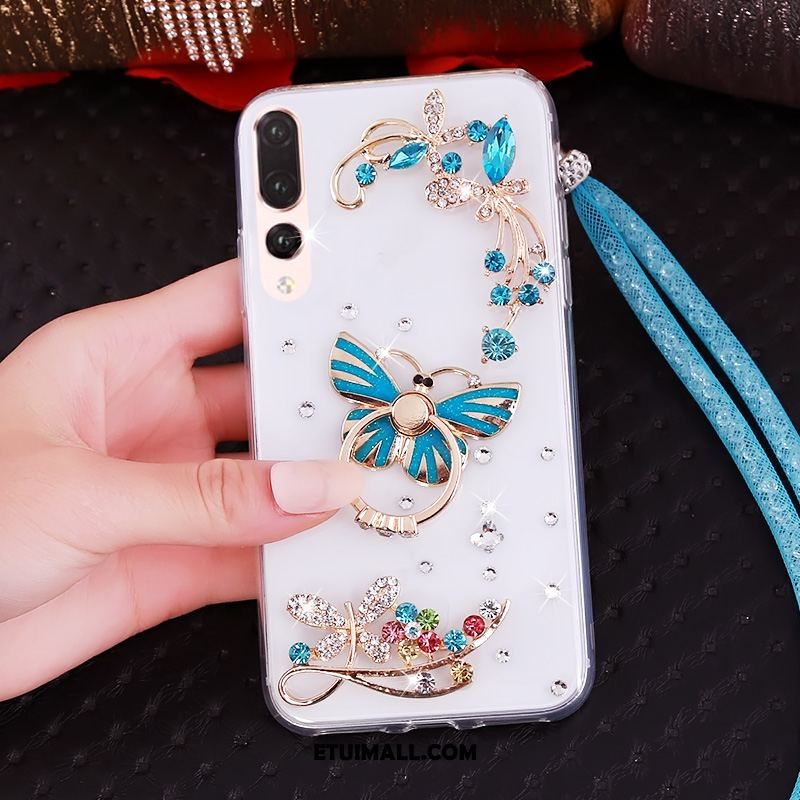 Etui Huawei P20 Pro Miękki Anti-fall Ochraniacz Zielony Rhinestone Pokrowce Tanie