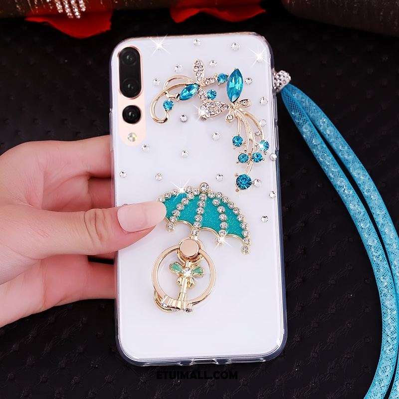 Etui Huawei P20 Pro Miękki Anti-fall Ochraniacz Zielony Rhinestone Pokrowce Tanie