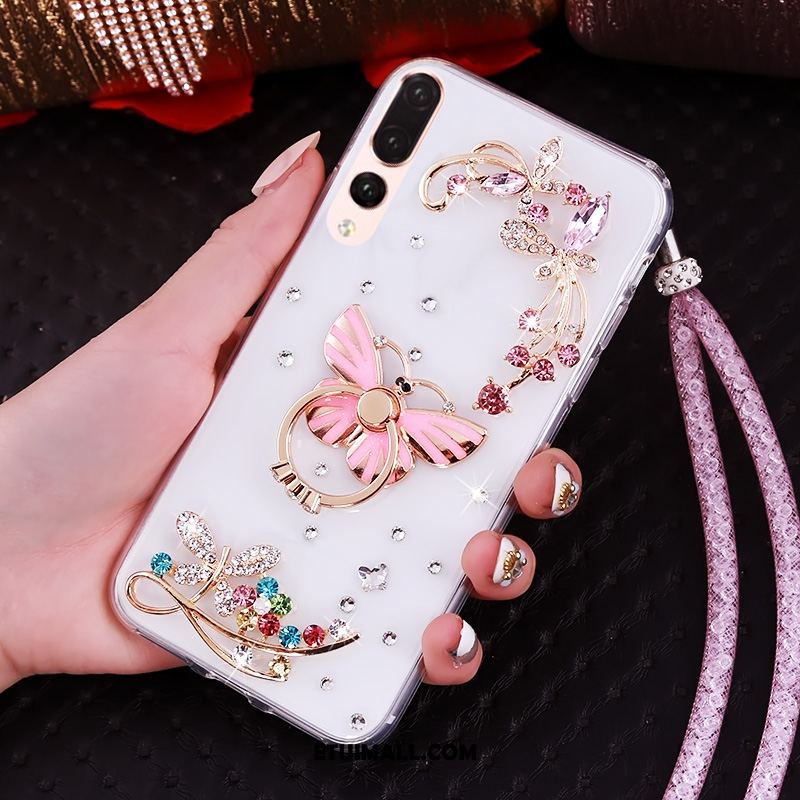 Etui Huawei P20 Pro Miękki Anti-fall Ochraniacz Zielony Rhinestone Pokrowce Tanie